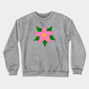 Pink Poinsettia Crewneck Sweatshirt